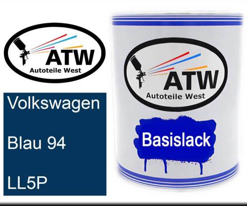 Volkswagen, Blau 94, LL5P: 1L Lackdose, von ATW Autoteile West.